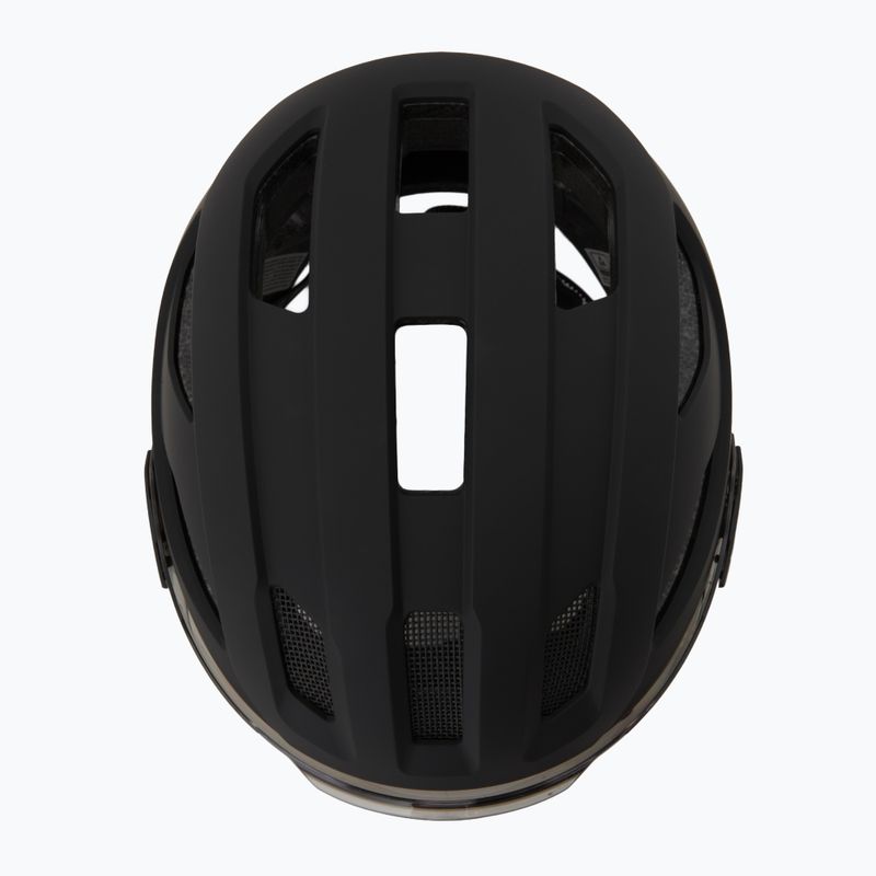 Шолом велосипедний UVEX Stride Visor black matt/lite mirror silver 6
