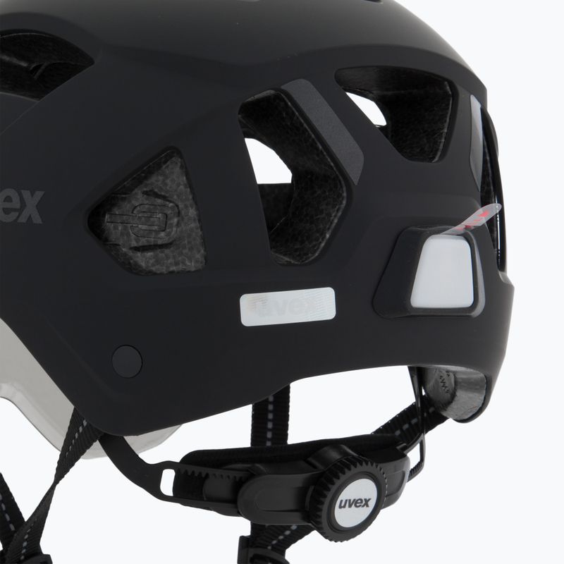 Шолом велосипедний UVEX Stride Visor black matt/lite mirror silver 7