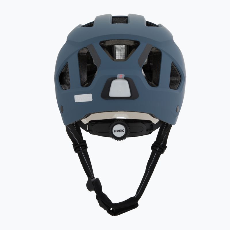 Шолом велосипедний UVEX Stride Visor stone blue matt/lite mirror silver 4