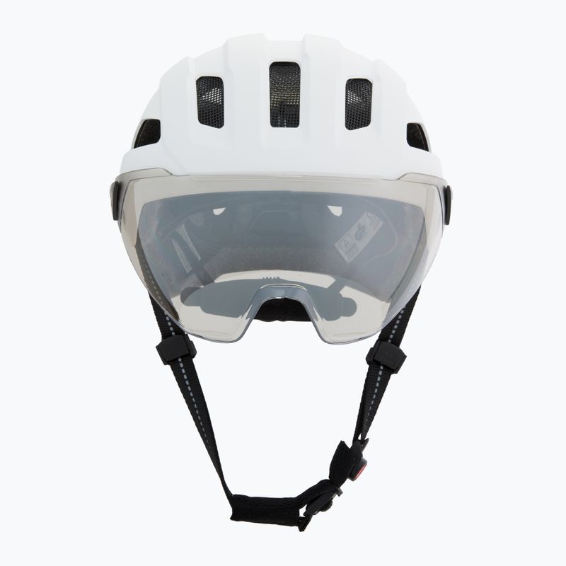 Шолом велосипедний UVEX Stride Visor white matt/lite mirror silver 2