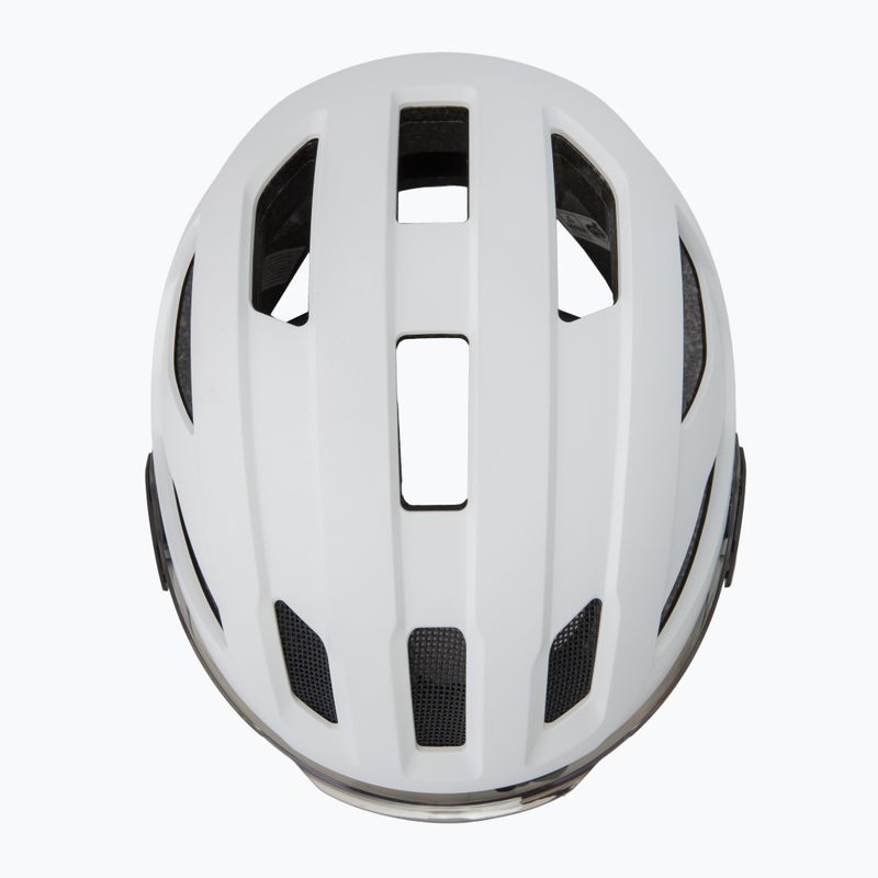 Шолом велосипедний UVEX Stride Visor white matt/lite mirror silver 6