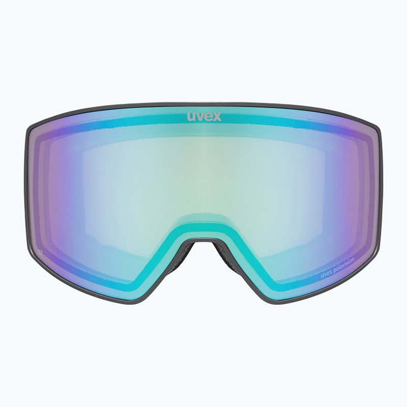 Окуляри лижні UVEX Scenic P S0-S4 black matt/mirror green/pola 2