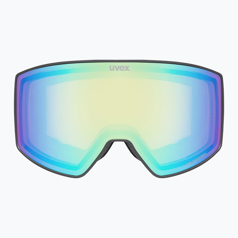 Окуляри лижні UVEX Scenic FM S2 black matt/mirror green 2