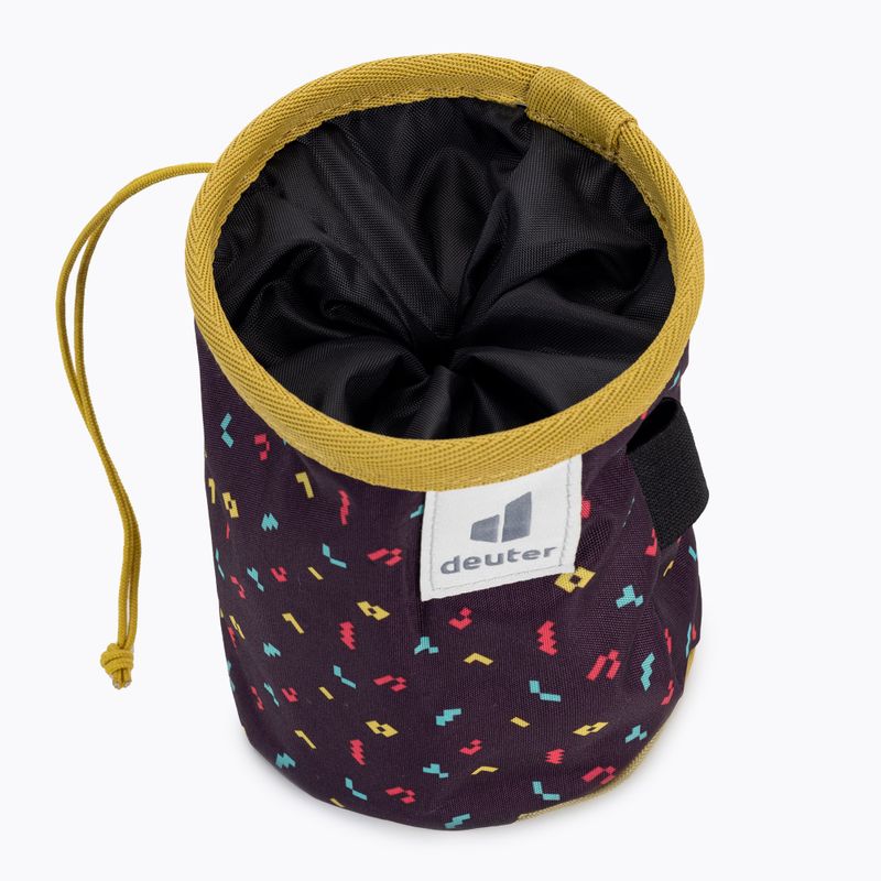 Мішок для магнезії Deuter Gravity Chalk Bag I aubergine blocks/turmeric 2