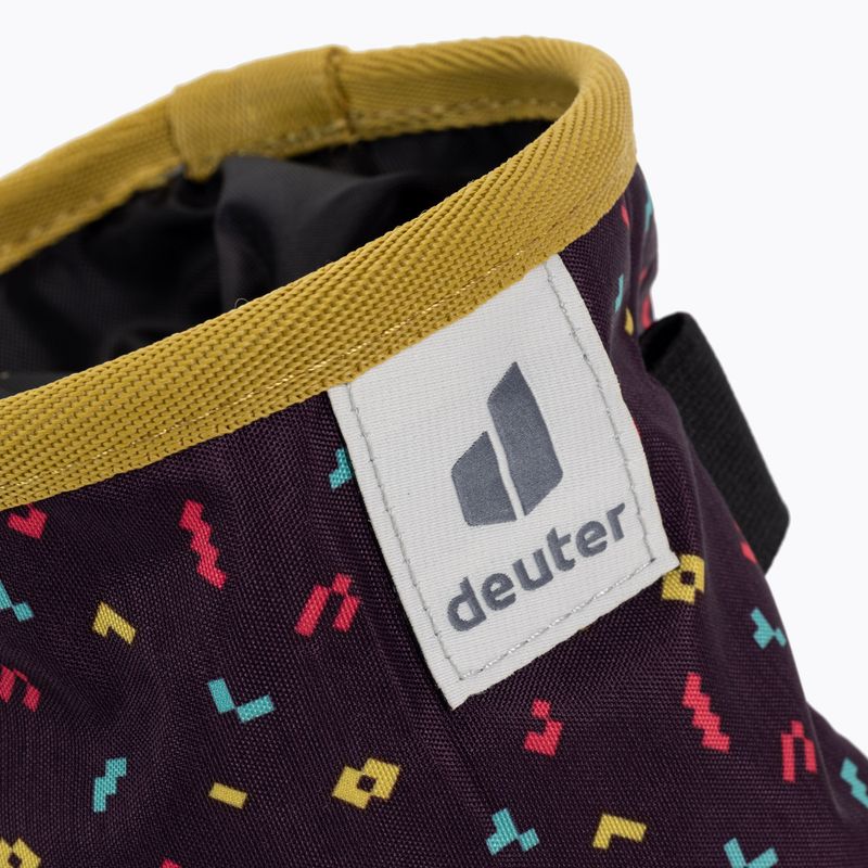 Мішок для магнезії Deuter Gravity Chalk Bag I aubergine blocks/turmeric 3