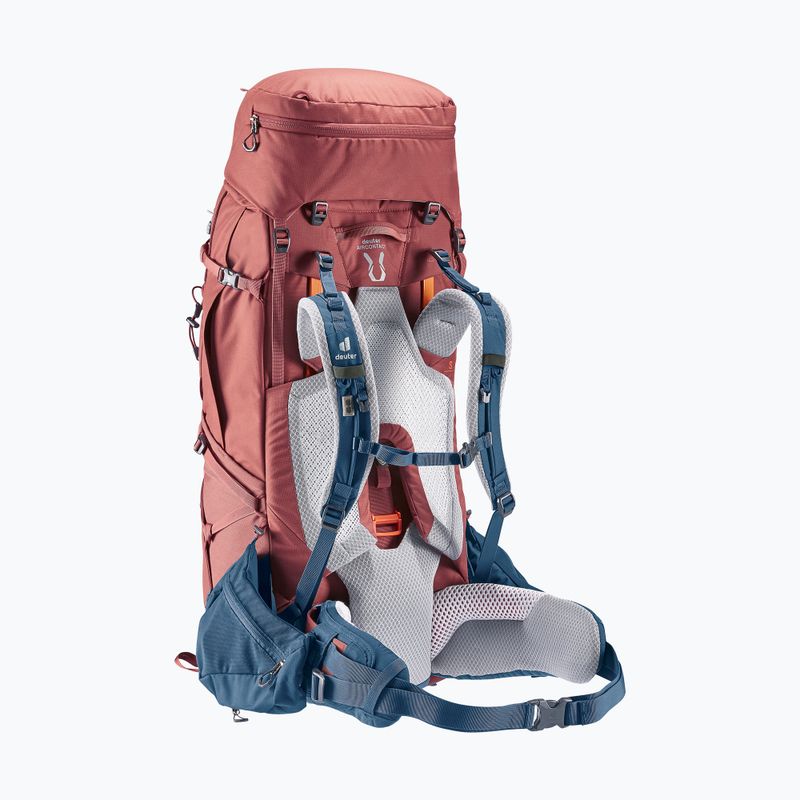 Жіночий трекінговий рюкзак deuter Aircontact X 70+15 SL redwood/blue 5