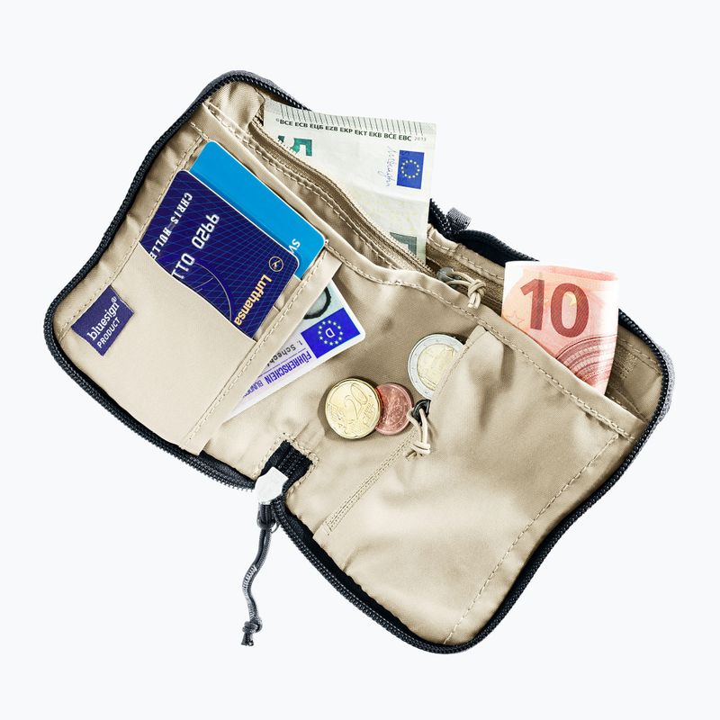 Гаманець на блискавці Deuter чорний/пустеля 2