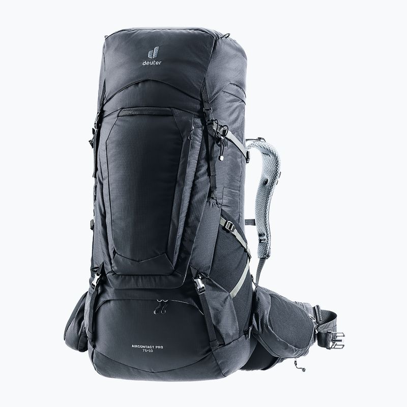Трекінговий рюкзак Deuter Aircontact Pro 75 + 10 л чорний