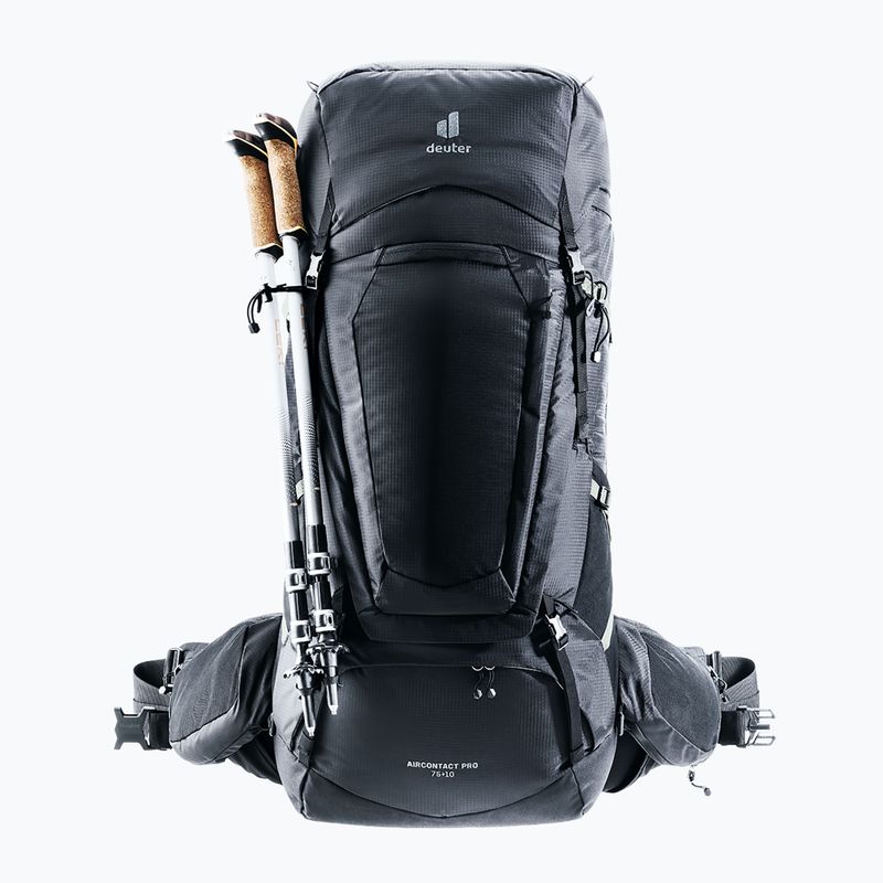 Трекінговий рюкзак Deuter Aircontact Pro 75 + 10 л чорний 4