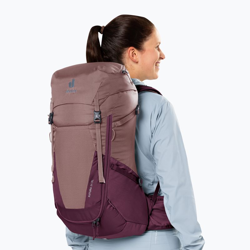 Туристичний рюкзак deuter Futura 24 l SL ash rose/cassis 13