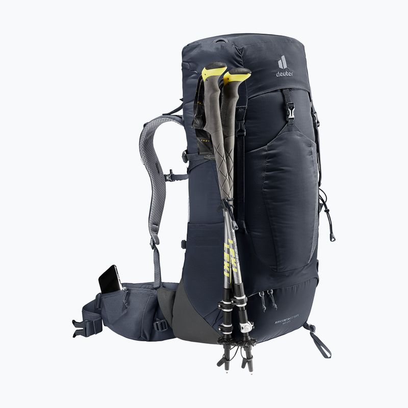 Рюкзак трекінговий deuter Aircontact Lite 40 + 10 л black/graphite 7