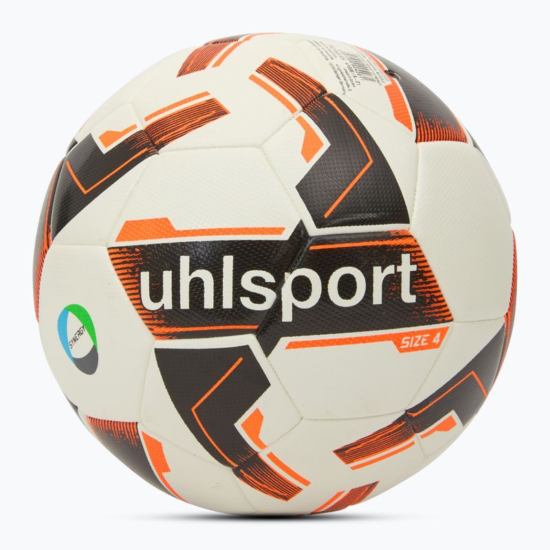 М'яч футбольний uhlsport Resist Synergy white/black/fluo orange розмір 4