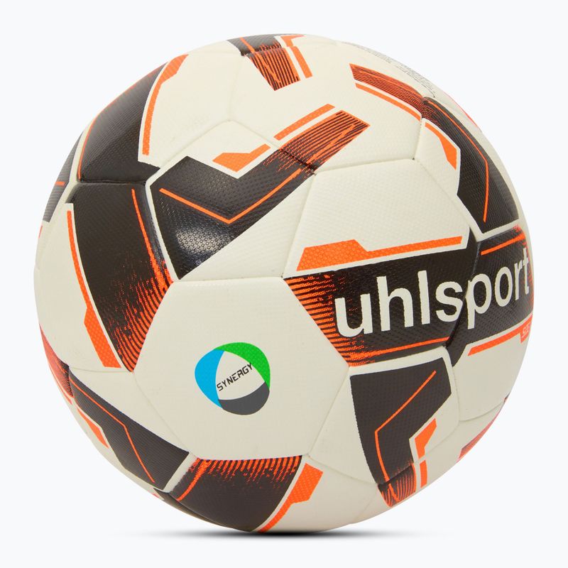 М'яч футбольний uhlsport Resist Synergy white/black/fluo orange розмір 4 2