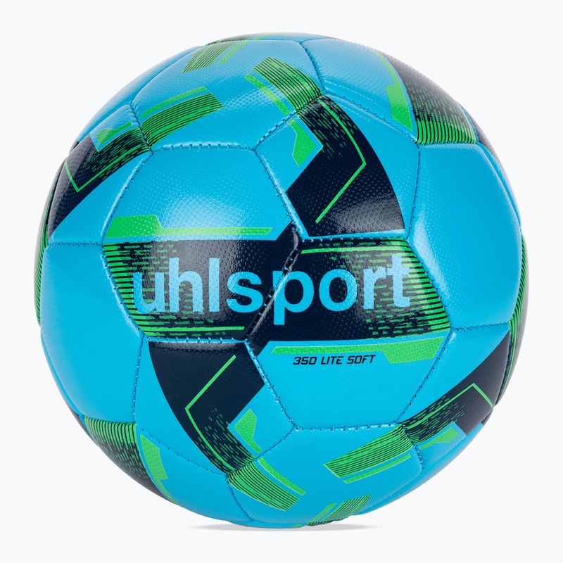 М'яч футбольний uhlsport Lite Soft 350 ice blue/navy/fluo green розмір 5