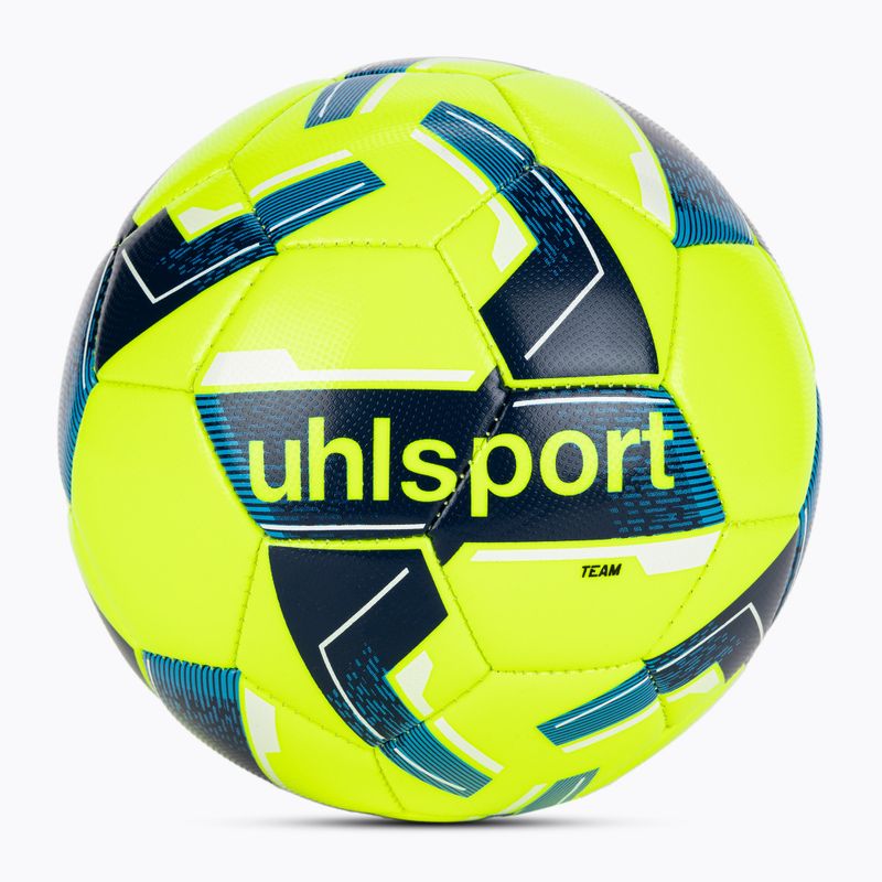 М'яч футбольний uhlsport Team fluo yellow/navy/white розмір 4