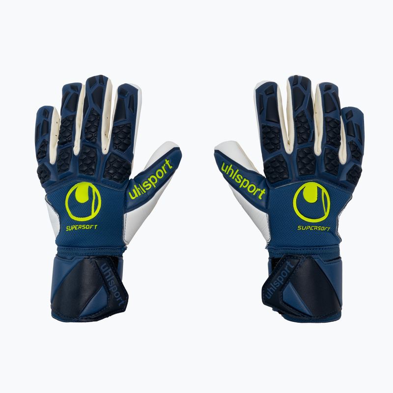 Рукавиці воротарські дитячі Uhlsport Hyperact Supersoft HN блакитно-білі 101123601