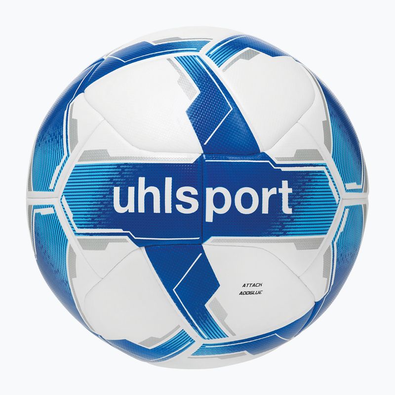 М'яч футбольний uhlsport Attack Addglue white/royal/blue розмір 5 4