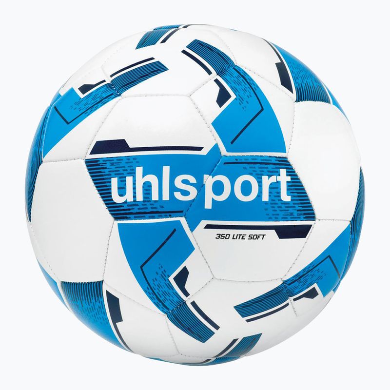 М'яч футбольний uhlsport Lite Soft 350 white/cyan/navy розмір 5 4