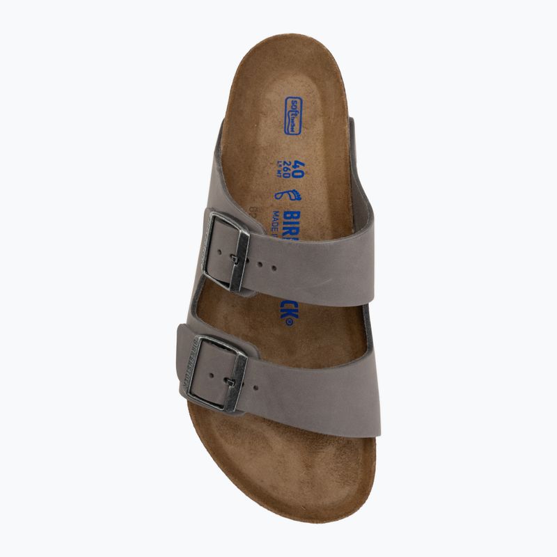Шльопанці BIRKENSTOCK Arizona Soft Footbed Oiled Leather Regular iron 5