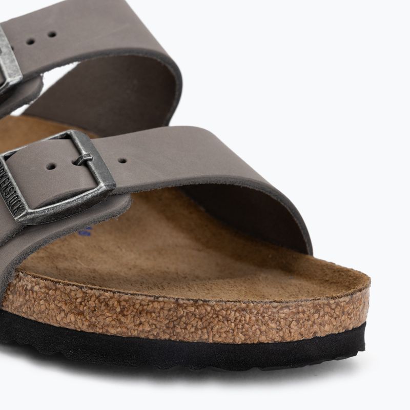 Шльопанці BIRKENSTOCK Arizona Soft Footbed Oiled Leather Regular iron 7