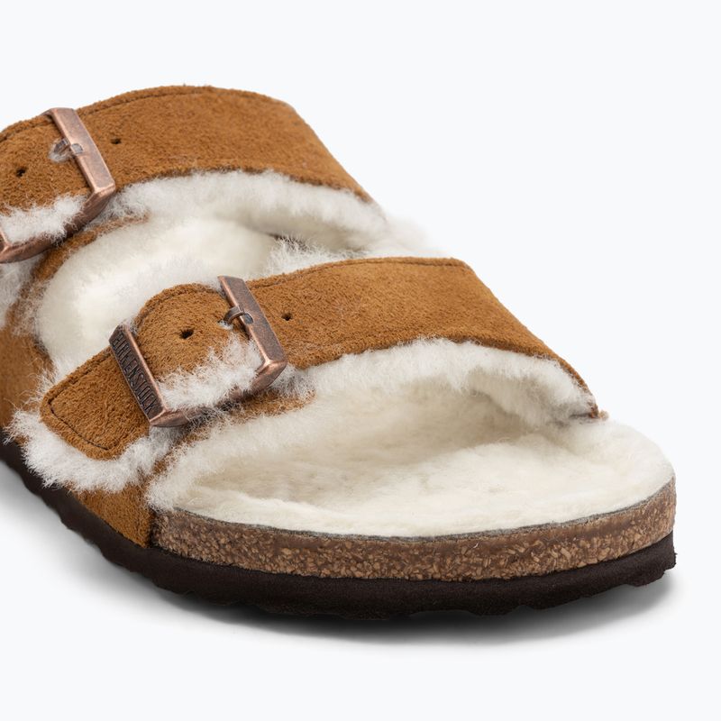 Шльопанці BIRKENSTOCK Arizona Shearling SL Regular mink 7