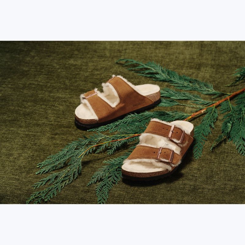 Шльопанці BIRKENSTOCK Arizona Shearling SL Narrow mink 4