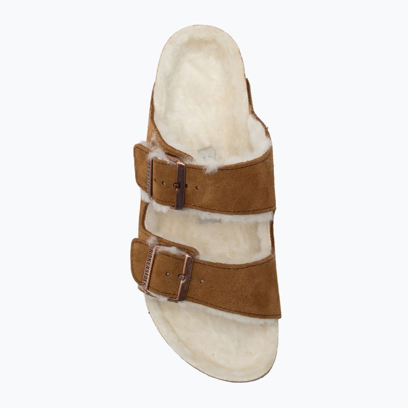 Шльопанці BIRKENSTOCK Arizona Shearling SL Narrow mink 5