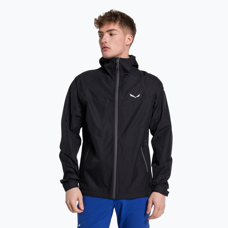 Куртка дощовик чоловіча Salewa Puez Aqua 3 PTX чорна 00-0000024545