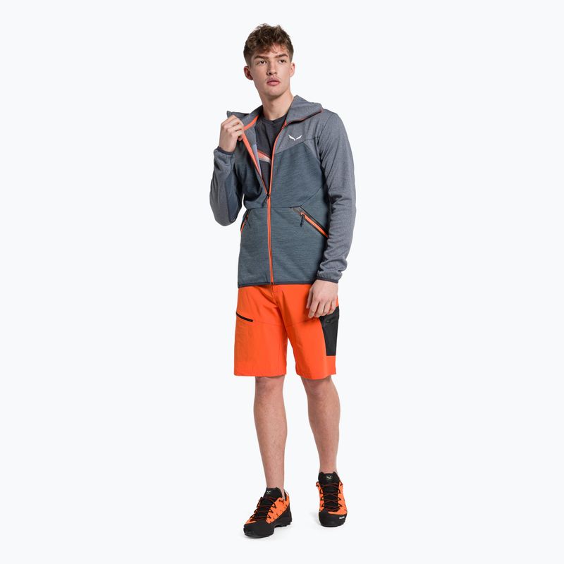 Кофта флісова чоловіча Salewa Puez Melange PL FZ Hoody блакитна 00-0000027386 2
