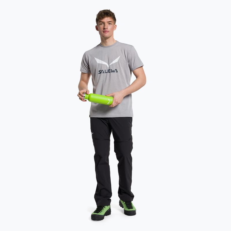 Футболка трекінгова чоловіча Salewa Solidlogo Dry сіра 00-0000027018 2