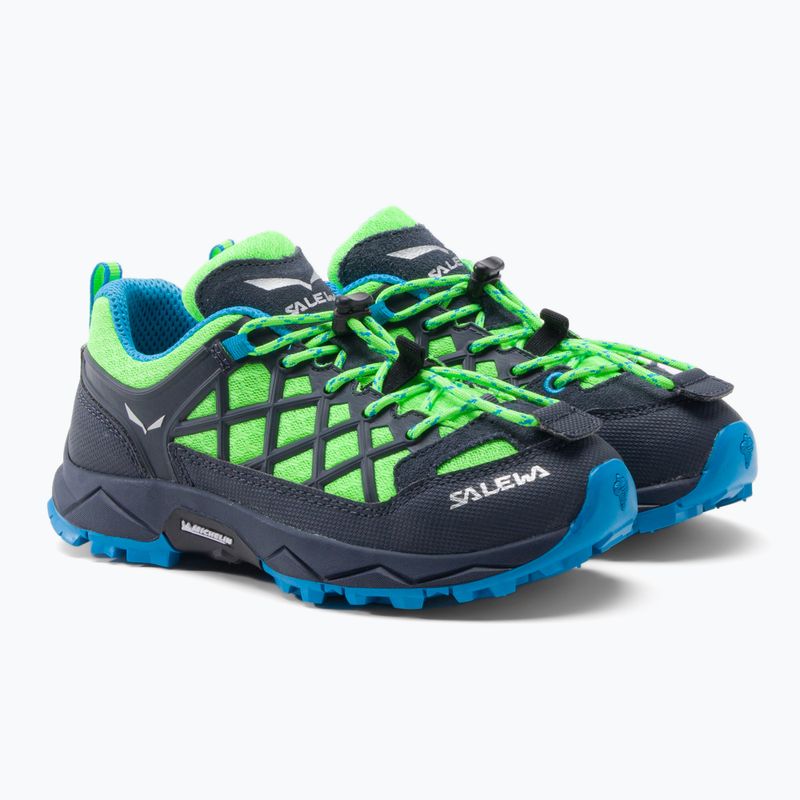 Черевики для трекінгу дитяче Salewa Wildfire блакитно-зелені 00-0000064007 5