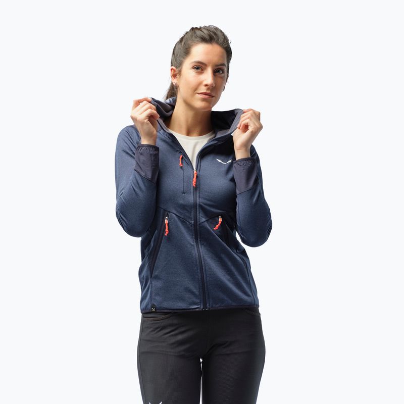 Кофта флісова жіноча Salewa Agner Hybrid темно-синя 27372 8