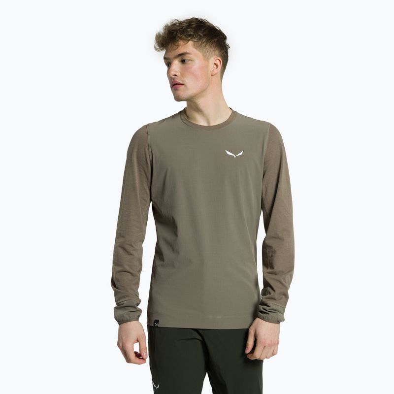 Футболка трекінгова чоловіча Salewa Lavaredo Hemp Print коричнева 00-0000028062