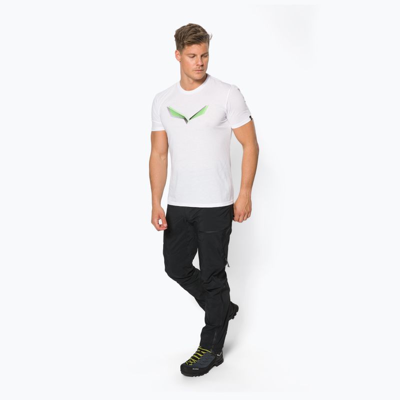 Футболка трекінгова чоловіча Salewa Lines Graphic Dry біла 00-0000028065 2