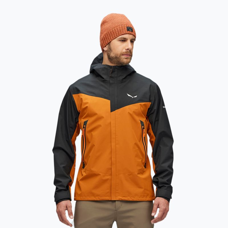 Куртка дощовик чоловіча Salewa Moiazza GTX-Pac коричнево-чорна 27910 2