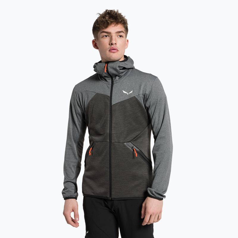 Флісова кофта чоловіча Salewa Puez Melange PL FZ Hoody сіра 00-0000027386