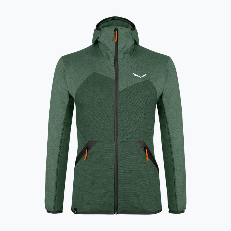 Флісова кофта чоловіча Salewa Puez Melange PL FZ Hoody зелена 00-0000027386