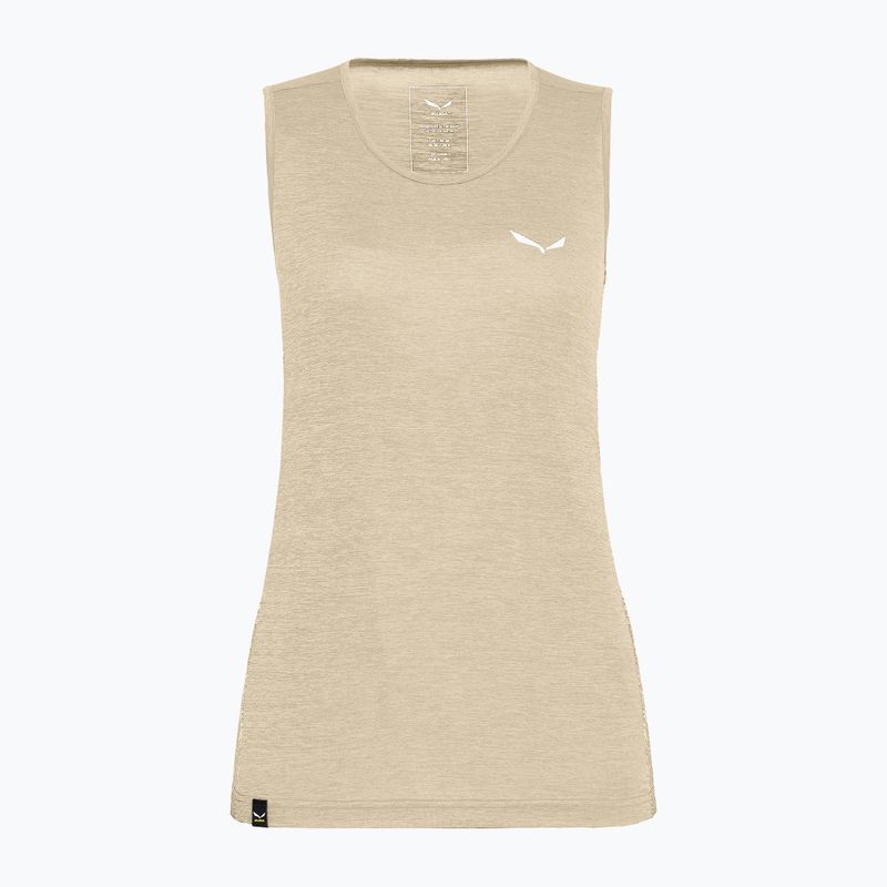 Футболка трекінгова жіноча Salewa Puez Graphic Dry Tank бежева 00-0000027482