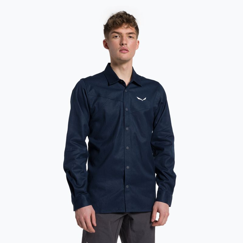 Сорочка трекінгова чоловіча Salewa Fanes Hemp синя 00-0000028298