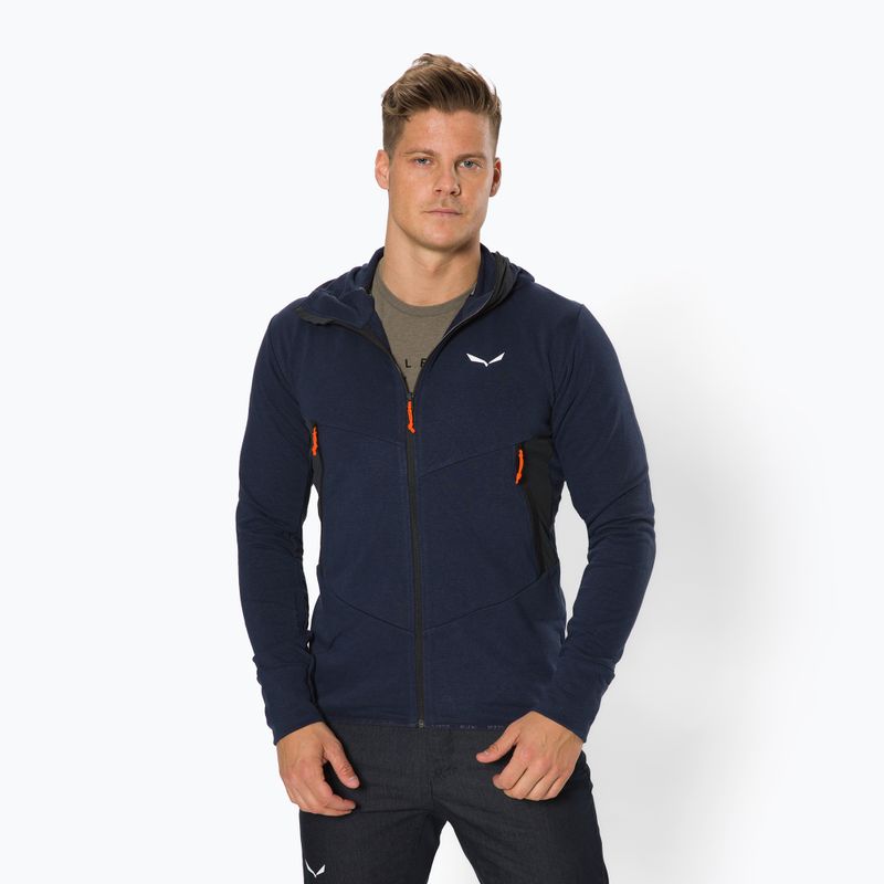 Кофта трекінгова чоловіча Salewa Lavaredo Hemp Hooded синя 00-0000028237