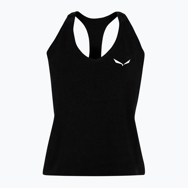 Футболка для скелелазіння жіноча Salewa Lavaredo Hemp Crop Tank чорна 00-0000028369