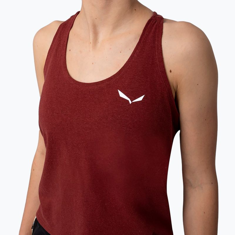 Футболка для скелелазіння жіноча Salewa Lavaredo Hemp Crop Tank червона 00-0000028369 3