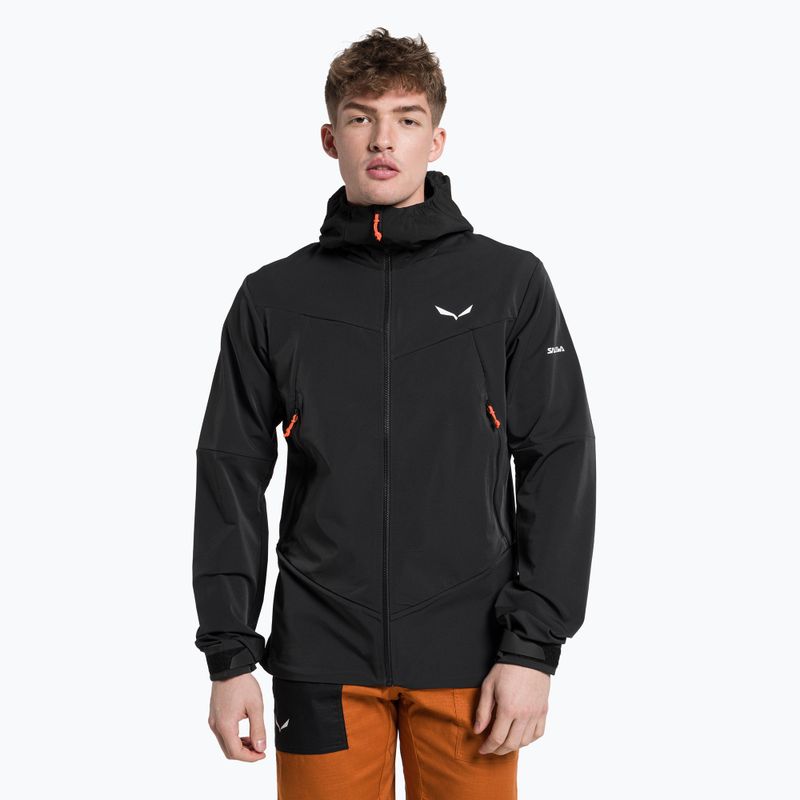 Куртка софтшел чоловіча Salewa Sella DST чорна 00-0000028468