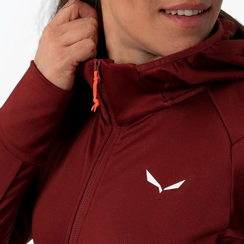 Кофта трекінгова жіноча Salewa Puez Polarlite Hooded червона 00-0000028522 3