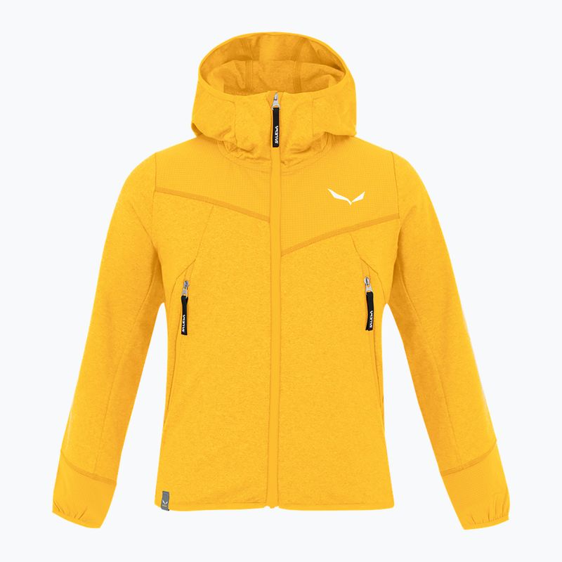 Кофта флісова дитяча Salewa Agner Melange PL FZ Hoody жовта 00-0000027768
