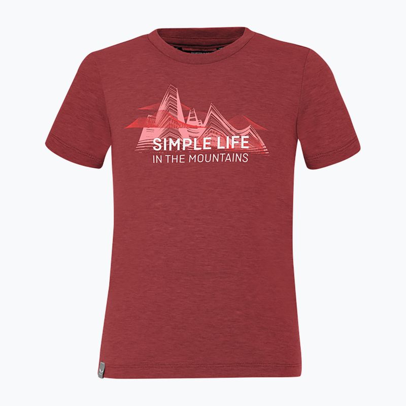 Футболка трекінгова дитяча Salewa Simple Life Dry червона 00-0000027774