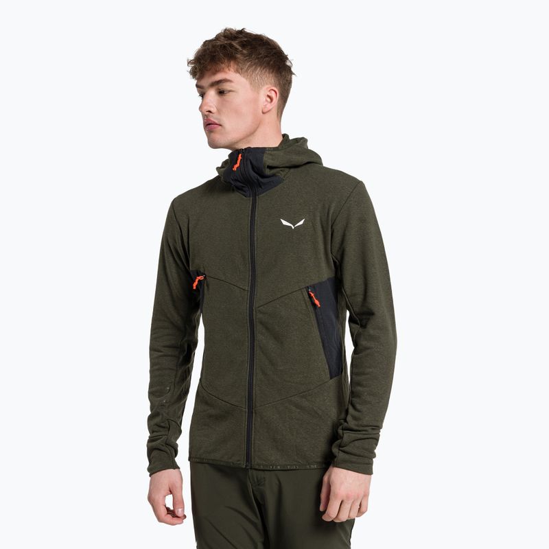 Кофта трекінгова чоловіча Salewa Lavaredo Hemp Hooded зелена 00-0000028237