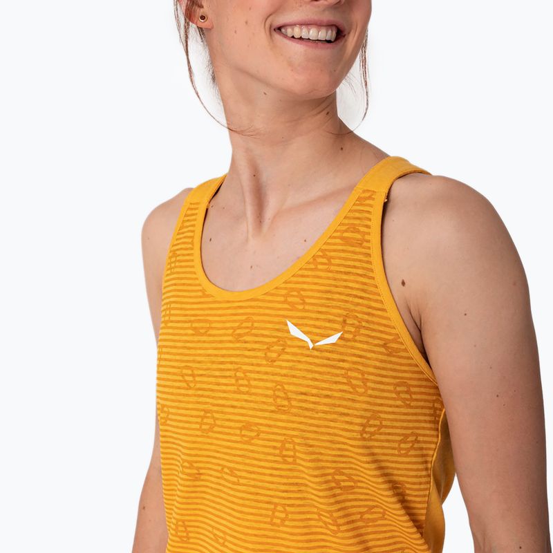 Футболка для скелелазіння жіноча Salewa Lavaredo Hemp Graphic Tank жовта 00-0000028535 3