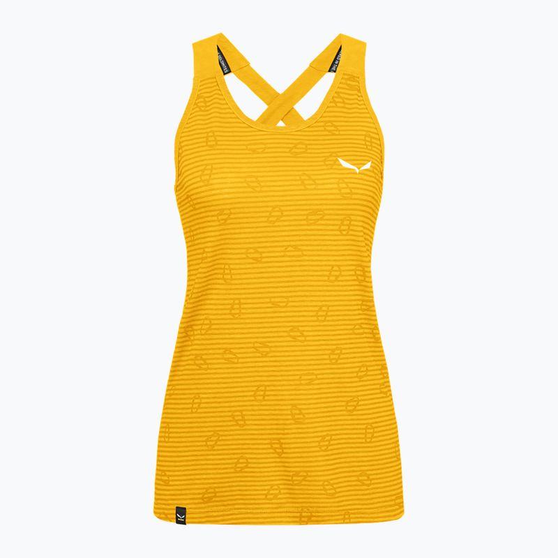 Футболка для скелелазіння жіноча Salewa Lavaredo Hemp Graphic Tank жовта 00-0000028535 5