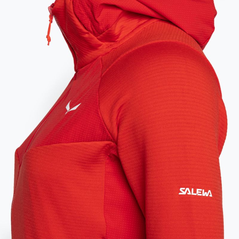 Кофта трекінгова жіноча Salewa Agner Polarlite Hooded червона 00-0000028558 4